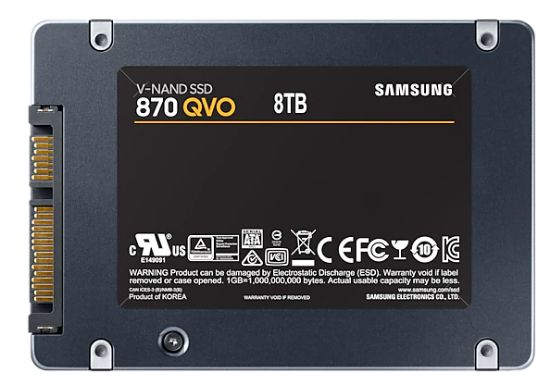 8TB SAMSUNG 870 QVO 560/530MB/s MZ-77Q8T0BW SSD resmi