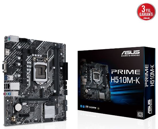 ASUS PRIME H510M-K 3200Mhz(OC) DDR4 HDMI VGA mATX 1200p resmi