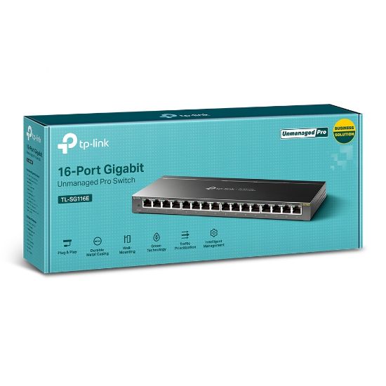 TP-LINK TL-SG116E 16PORT 10/100/1000 YÖNETİLEBİLİR SWITCH resmi