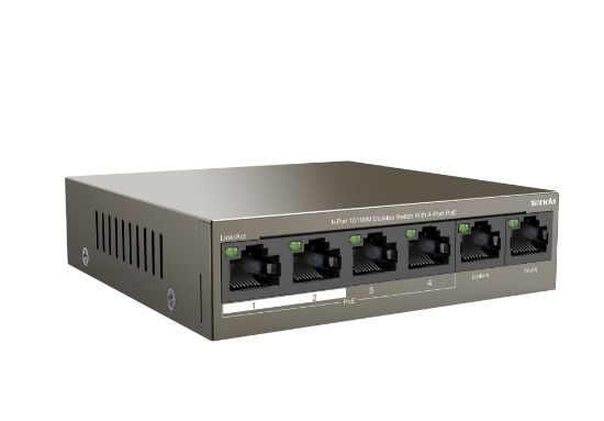 TENDA TEF1106P 6PORT 10/100 YÖNETİLEMEZ POE SWITCH resmi