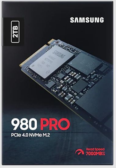 2TB SAMSUNG 980 7000/5000MB/s PRO M.2 NVMe MZ-V8P2T0BW resmi