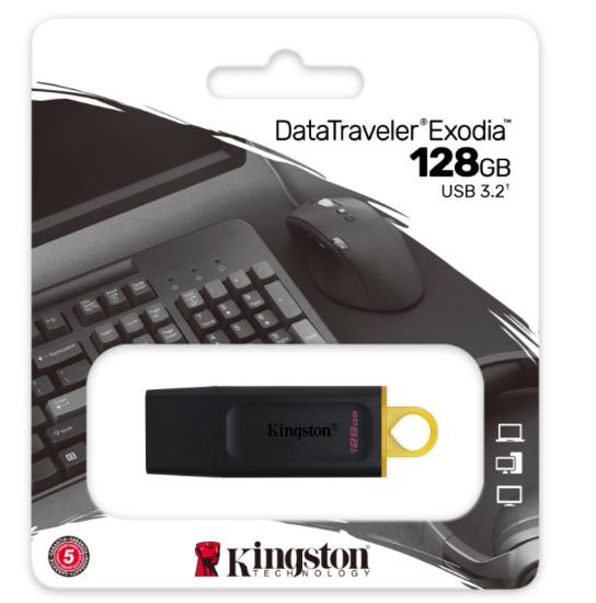 128GB USB3.2 Gen1 DTX/128GB Exodia KINGSTON resmi