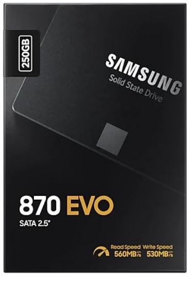 250GB SAMSUNG 870 560/530MB/s EVO MZ-77E250BW SSD resmi