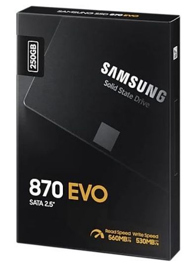 250GB SAMSUNG 870 560/530MB/s EVO MZ-77E250BW SSD resmi