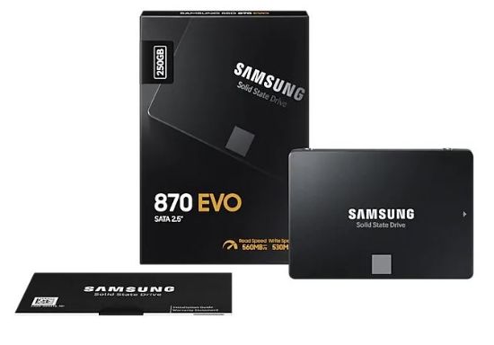 250GB SAMSUNG 870 560/530MB/s EVO MZ-77E250BW SSD resmi