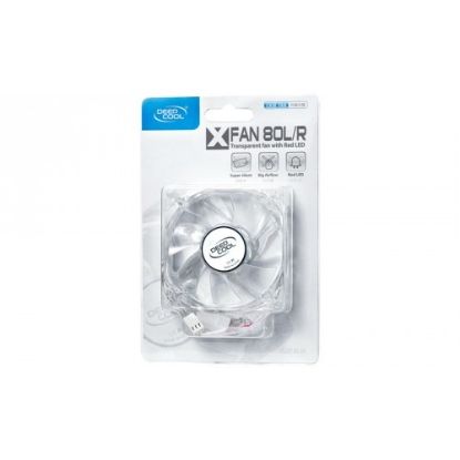 DEEP COOL XFAN80 L/R 80MM KIRMIZI LED KASA FANI resmi