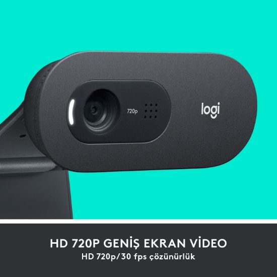 LOGITECH C505 WEBCAM HD - SİYAH 960-001364 resmi