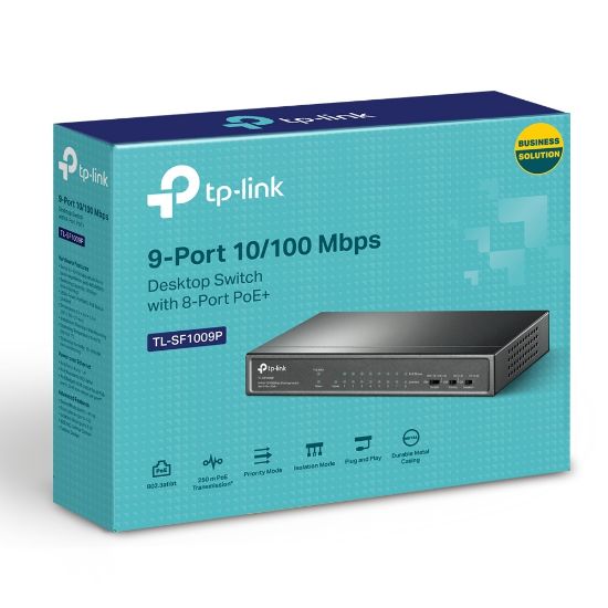 TP-LINK TL-SF1009P 9PORT 10/100 YÖNETİLEMEZ POE SWITCH resmi