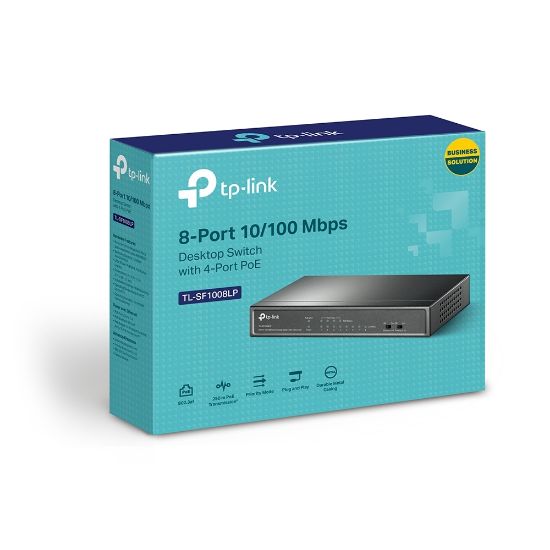 TP-LINK TL-SF1008LP 8PORT 10/100 YÖNETİLEMEZ POE SWITCH resmi