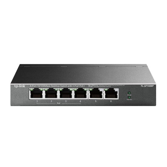 TP-LINK TL-SF1006P 6PORT 10/100 YÖNETİLEMEZ POE SWITCH resmi