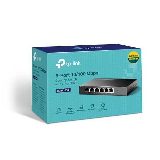 TP-LINK TL-SF1006P 6PORT 10/100 YÖNETİLEMEZ POE SWITCH resmi