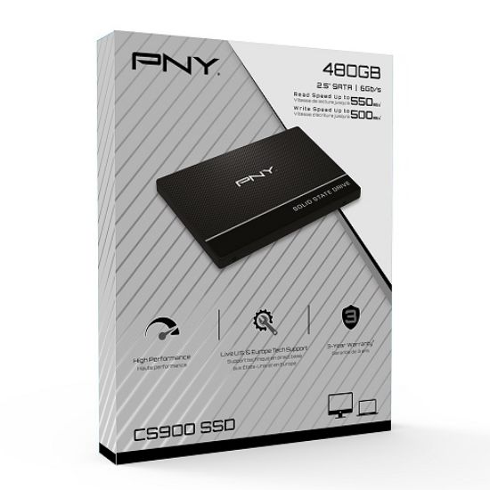 PNY CS900 480GB 550/500MB/s 2.5" SATA3 SSD Disk (SSD7CS900-480-PB) resmi