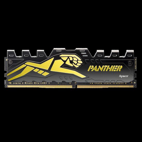 Apacer Panther Black-Gold 8GB (1x8GB) 3200MHz CL16 DDR4 Gaming Ram (AH4U08G32C28Y7GAA-1) resmi