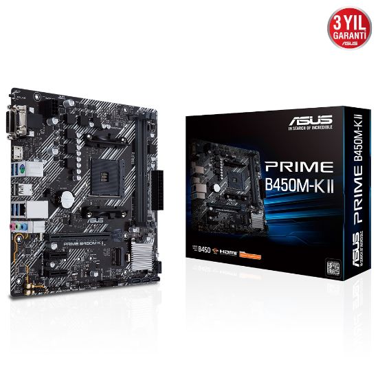 ASUS PRIME B450M-K II 4400 DDR4 DVI VGA M2 AM4 resmi