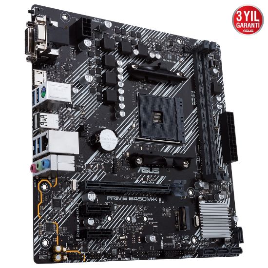 ASUS PRIME B450M-K II 4400 DDR4 DVI VGA M2 AM4 resmi