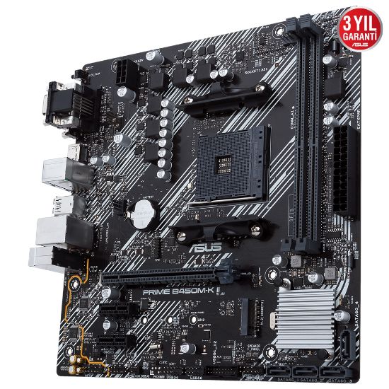 ASUS PRIME B450M-K II 4400 DDR4 DVI VGA M2 AM4 resmi