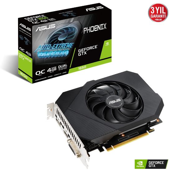 ASUS PH-GTX1650-O4GD6 GDDR6 4GB HDMI DVI 128Bit  resmi