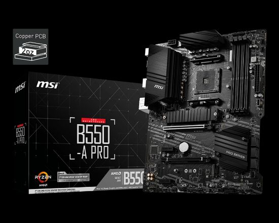 MSI B550-A PRO DDR4 4400(OC)Mhz HDMI / DP ATX AM4 resmi