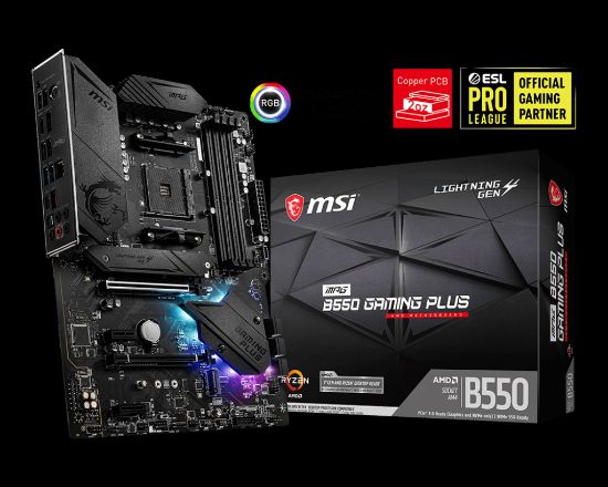 MSI MPG B550 GAMING PLUS DDR4 4400(OC)Mhz ATX AM4 resmi