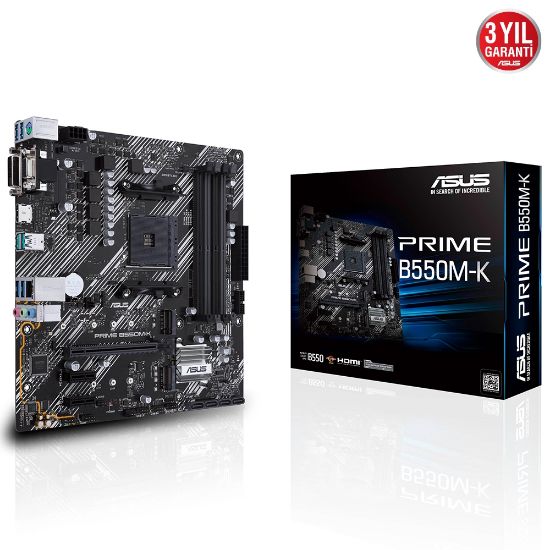 ASUS PRIME B550M-K DDR4 4600(O.C)/2133Mhz mATX AM4  resmi