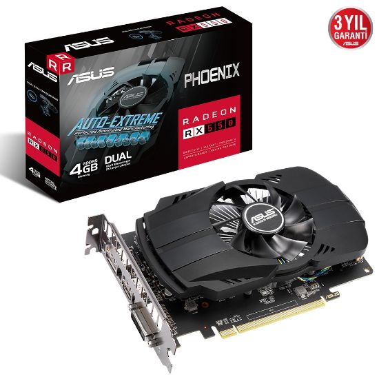 ASUS PH-RX550-4G-EVO 4GB GDDR5 HDMI DVI DP 128Bit resmi