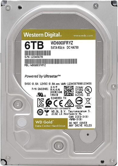 6TB WD GOLD ENTERPRISE 7200RPM SATA3 256MB WD6003FRYZ resmi