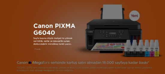 CANON PIXMA G6040 TANKLI RENKLİ YAZ/TAR/FOT Wi-Fi A4 resmi