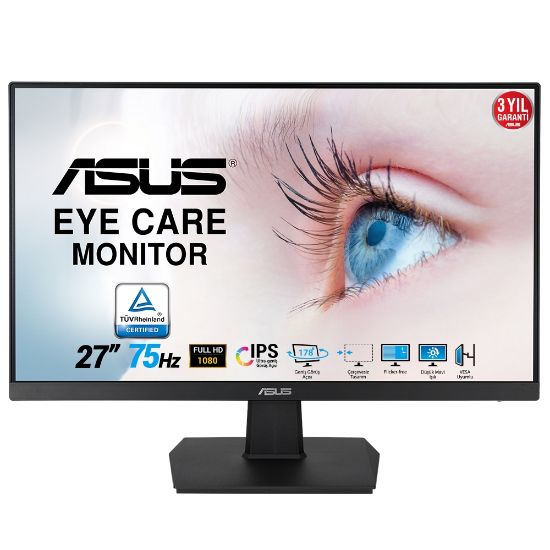 27 ASUS VA27EHE FHD IPS 5MS 75HZ HDMI DVI VGA VESA resmi