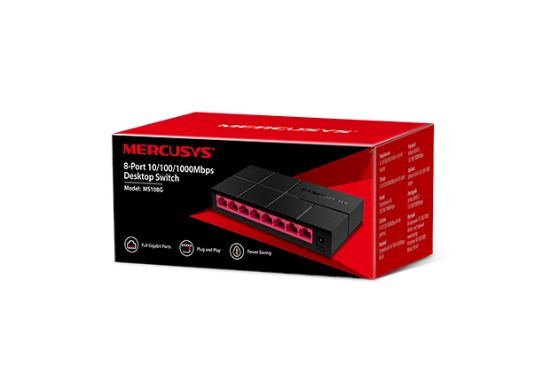 TP-LINK MERCUSYS MS108G 8PORT 10/100/1000 YÖNETİLEMEZ SWITCH resmi