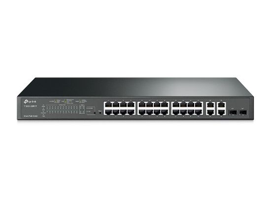 TP-LINK T1500-28PCT 24P 10/100 + 4PORT GIGABIT 24 PORT POE SWITCH (TL-SL2428P) resmi