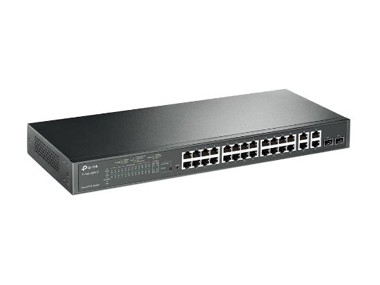 TP-LINK T1500-28PCT 24P 10/100 + 4PORT GIGABIT 24 PORT POE SWITCH (TL-SL2428P) resmi