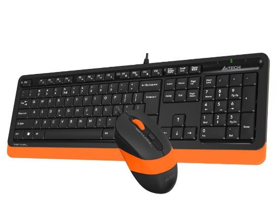 A4 TECH F1010 Q USB TURUNCU MM KLAVYE+OPTİK MOUSE resmi