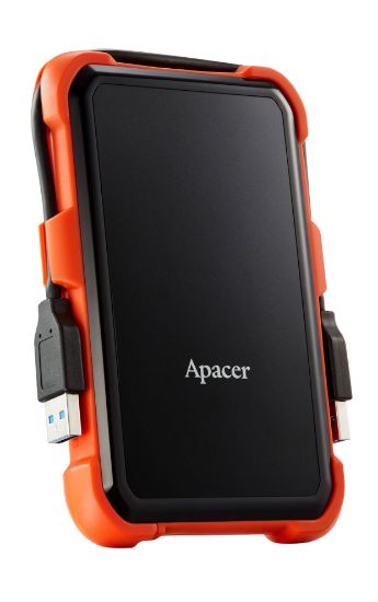 Apacer AC630 Siyah-Turuncu 1 TB Askeri Sınıf Darbeye Dayanıklı 2.5" USB 3.1 Taşınabilir Harddisk (AP1TBAC630T-1) resmi