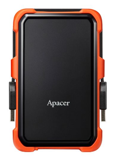 Apacer AC630 Siyah-Turuncu 1 TB Askeri Sınıf Darbeye Dayanıklı 2.5" USB 3.1 Taşınabilir Harddisk (AP1TBAC630T-1) resmi