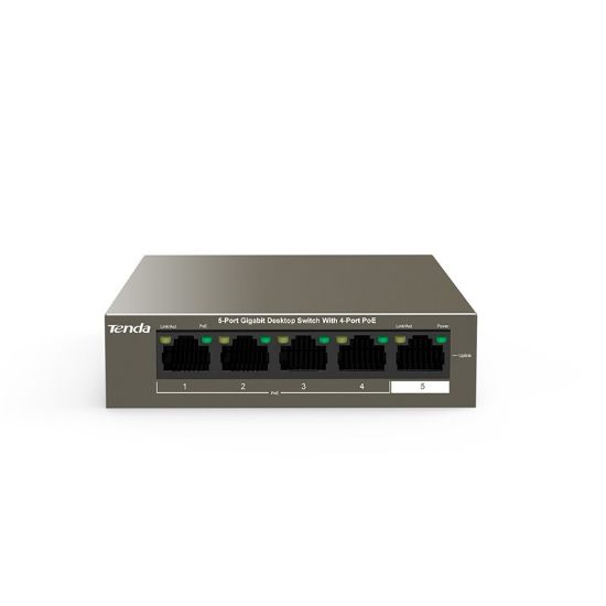 TENDA TEG1105P 5PORT 10/100/1000 YÖNETİLEMEZ POE SWITCH resmi