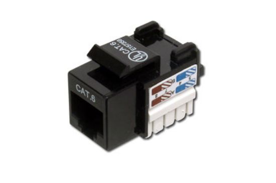 DIGITUS DN-93601 CAT6 KEYSTONE JACK RJ45 SİYAH resmi