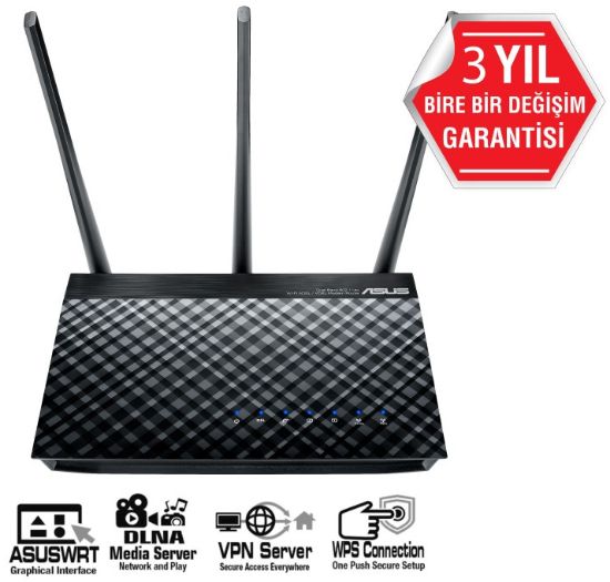 ASUS DSL-AC750 2PORT ADSL/VDSL 750Mbps MODEM/ROUTER resmi