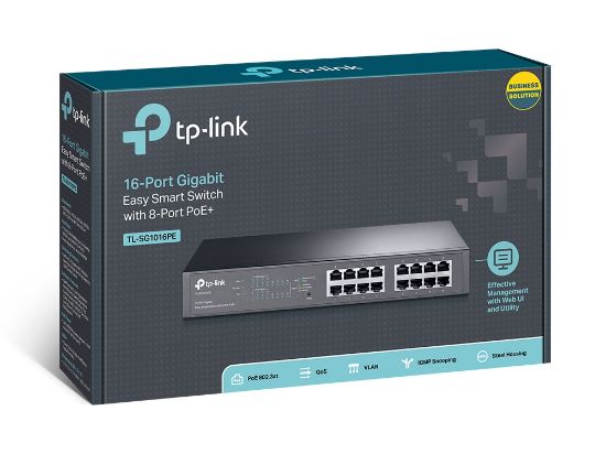 TP-LINK TL-SG1016PE 16PORT 10/100/1000 YÖNETİLEBİLİR POE SWITCH resmi