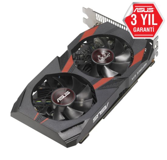 ASUS CERBERUS-GTX1050TI-O4G 4GB DDR5 HDMI DP DVI 128BİT resmi