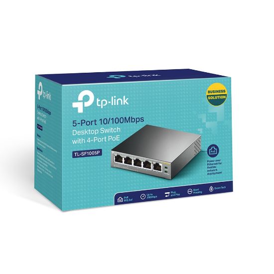 TP-LINK TL-SF1005P 5PORT 10/100 YÖNETİLEMEZ POE SWITCH resmi