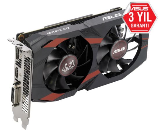 ASUS CERBERUS-GTX1050TI-A4G 4GB DDR5 DP DVI HDMI 128BİT resmi