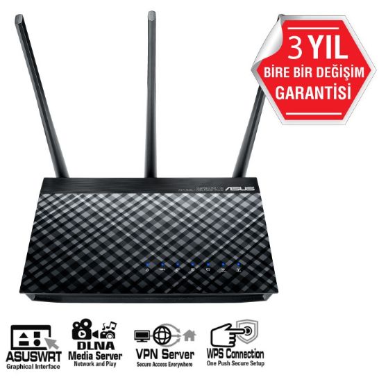 ASUS DSL-AC51 AC750 3PORT ADSL/VDSL 750Mbps MODEM/ROUTER resmi