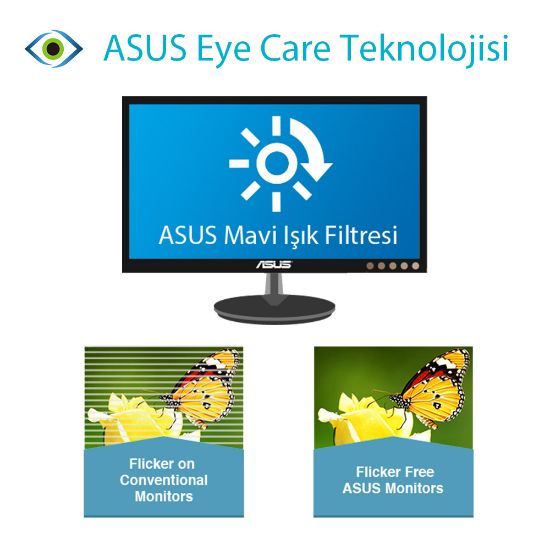 23.8 ASUS VZ249HE FHD IPS 5MS 75HZ HDMI VGA resmi