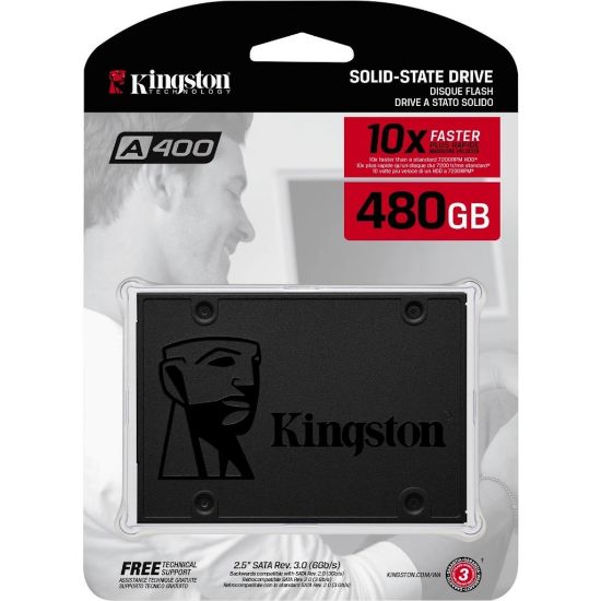 480GB KINGSTON A400 500/450MBs SSD SA400S37/480G resmi