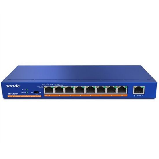 TENDA TEF1109P 9PORT 10/100 YÖNETİLEMEZ POE SWITCH resmi