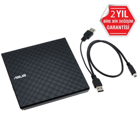 ASUS DVD SDRW-08D2S-U LITE SLIM USB 2.0 SİYAH resmi