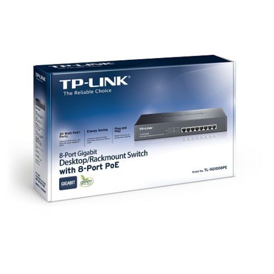 TP-LINK TL-SG1008P 8PORT 10/100/1000 YÖNETİLEMEZ POE SWITCH resmi