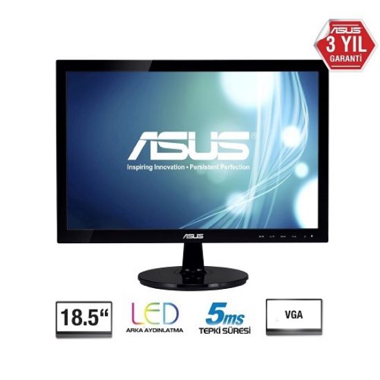 18.5 ASUS VS197DE LED 1366x768 5MS VGA VESA 3YIL resmi