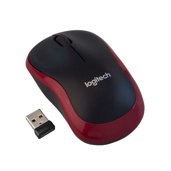 LOGITECH M185 NANO MOUSE KABLSZ BLACK/RED 910-002237 resmi