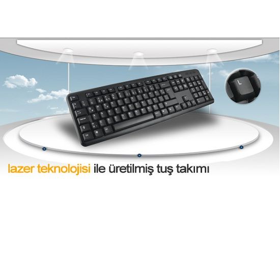 HIPER KM-3055 STANDART KLAVYE USB SİYAH resmi